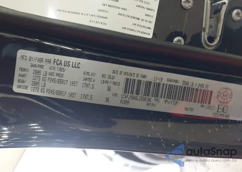 2020 Jeep Cherokee Trailhawk z USA, uszkodzony, nr VIN 1C4PJMBX6LD558106